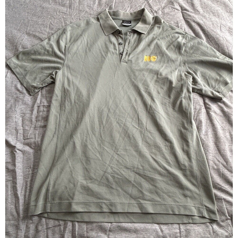 Nike Dri Fit Golf Polo RPM Logo Green Size XL